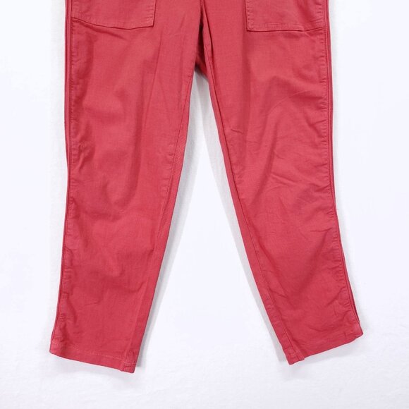 Pistola Utility Casual Pants Womens 29 Cropped Red Flat Front With Pockets - Picture 12 of 14